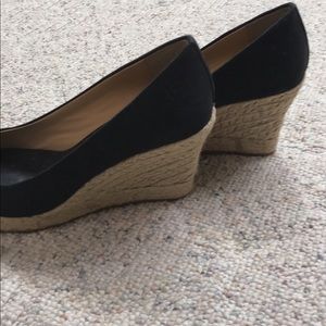 Black J Crew Espadrille Wedges
